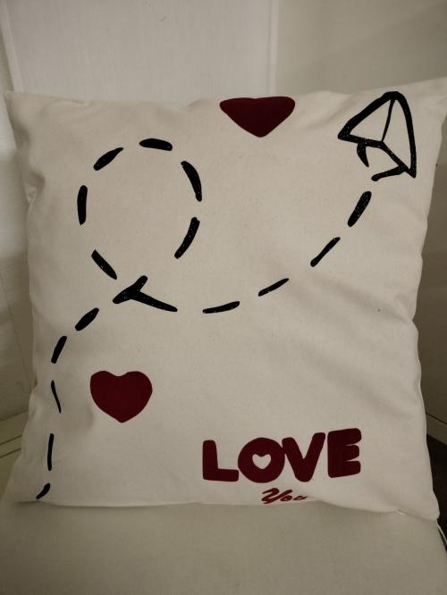 Coussin naturel Love you 22.12 