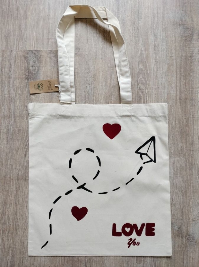 Sac naturel Love you