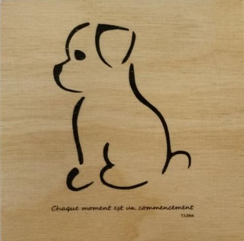 Dessous de verre chien