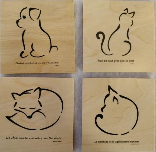 Lot de 4 dessous de verre